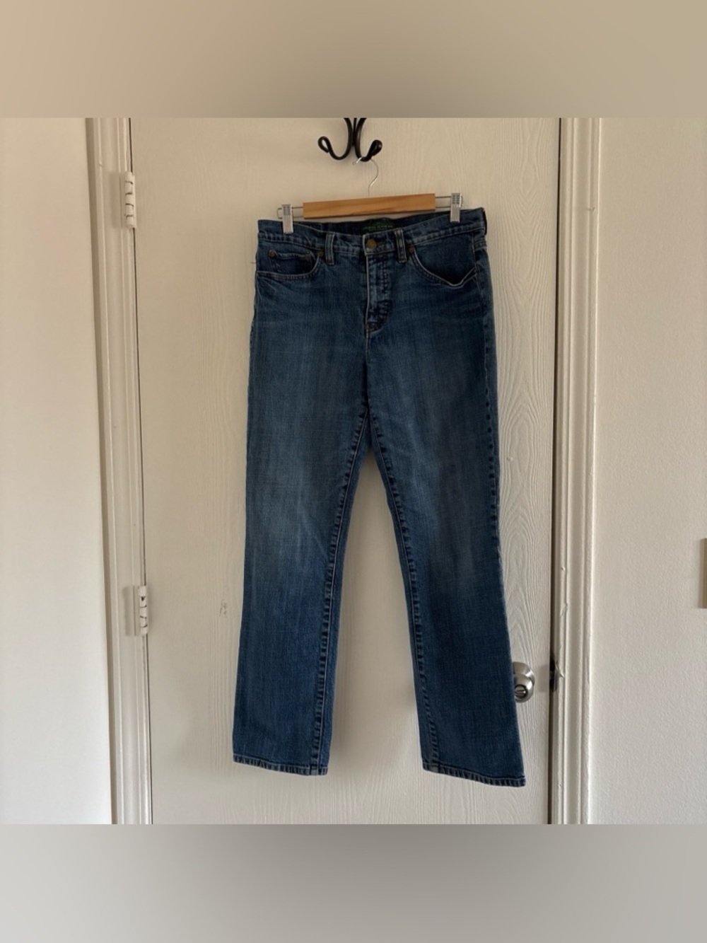 Lauren Jeans Co Ralph Lauren Women’s Sz 8 Blue Straight Leg Jeans Stretch Denim